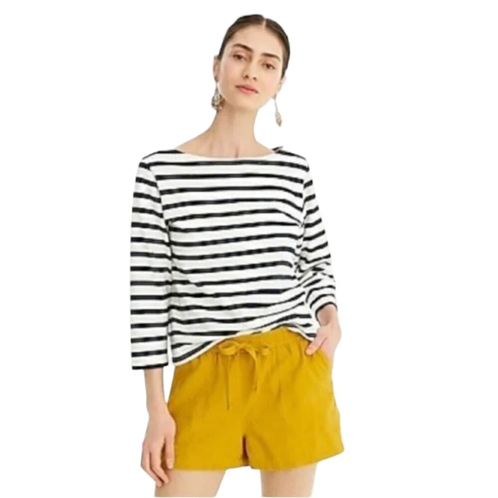 J. CREW Linen Blend Seaside Shorts Golden Yellow Elastic Waist 3" inseam Size XS - Picture 4 of 9